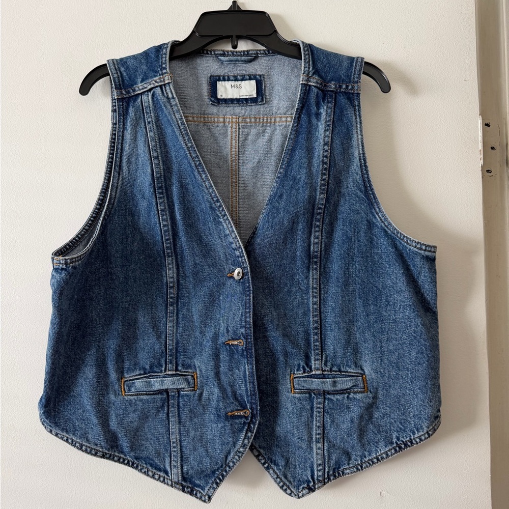 Denim Sleeveless Vest